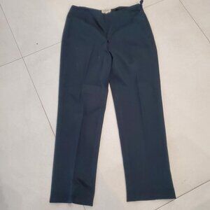 Neiman Marcus Navy Blue Vintage Flat Front Side Zip Ankle Length Stretch Pants10